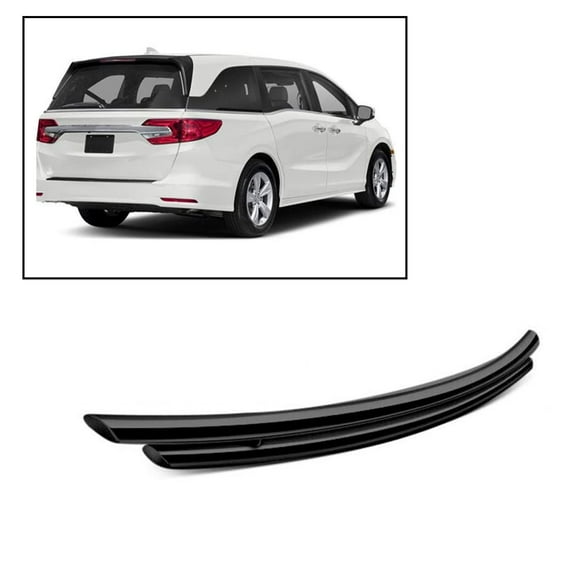 Black Horse Rear Bumper Guard Double Layer Black Compatible with 2019-2022 Honda Odyssey-CRDL-HOH704B