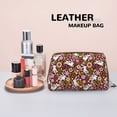 thumbnail image 4 of Tropical Cartoon Cute Rabbit Flower Makeup Bag, Large Capacity Travel Cosmetic Bag for Women Girls- Travel Toiletry Bag Leather Portable Waterproof Makeup Case Organizer with Handle, 4 of 4