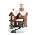 thumbnail image 4 of Éclairez la Maison de Village de Noël Rougeoyante Bâtiments de Collection Miniature Ornement de Table Décor de Vacances pour Cheminée de Fenêtre, 4 of 7