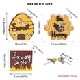 thumbnail image 3 of Nuevos adornos artesanales de madera de abeja, decoración creativa y para el hogar y la sala de estar, accesorios de madera, 3 of 7