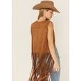 thumbnail image 4 of Fornia Women's Fringe Faux Suede Vest Camel X-Large  US, 4 of 4
