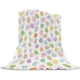 thumbnail image 2 of JingChun Easters Blanket, Spring Easter Colorful Eggs Blanket for Easter Decoration, Cozy Fuzzy Plush Warm Blankets for Couch Sofa Bed 39x51 inch, 2 of 8