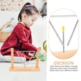 thumbnail image 3 of TEHAUX 2Sets Triangle Percussion Instruments with Metal Bell and Wooden Stand for Beginners Beige, 3 of 6