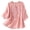 Red, variant on Shwomsmer Womens T Shirts Women's Vintage Linen Embroidered Shirt V Neck Simplicity Solid Color ¾ Sleeve Top Womens Compression T Shirt