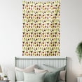 thumbnail image 4 of Cupcake Tapestry, Halloween Themed Delicious Scary with Cat Bat Ghost Frosting Holiday Season Cakes, Wall Hanging for Bedroom Living Room Dorm Decor, 40W X 60L Inches, Multicolor, by Ambesonne, 4 of 5