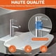 thumbnail image 2 of Grifo para baño con cartucho de cerámica de la marca Citec, línea de agua preensamblada de EPDM para una instalación rápida, grifo mezclador de lavabo de un solo orificio en níquel cepillado, 2 of 5
