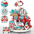 thumbnail image 4 of Tiered Tray Decor Valentines Decorations Mini Wooden Banner Red Home Table Decorations, 4 of 9