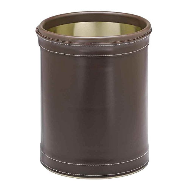 Kraftware Corp. 68848 Stitched Chocolate10.75 Inches Rd. Waste Basket