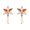 Multicolor, variant on Indian Jewelry Cubic Zirconia CZ Floral Round Pearl Drop Stud Earring for Women and - Brown