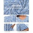 thumbnail image 4 of MINTREUS Nightgown Short Sleeve for Women Sleepwear V Neck Nightshirt House Dress with Pockets, 4 of 7