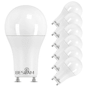 BESLAM LED GU24 Light Bulbs 9W(60 Watts Equivalent) Dimmable 2 Prong Bulb, 750LM, 3000K Soft White,6 Pack