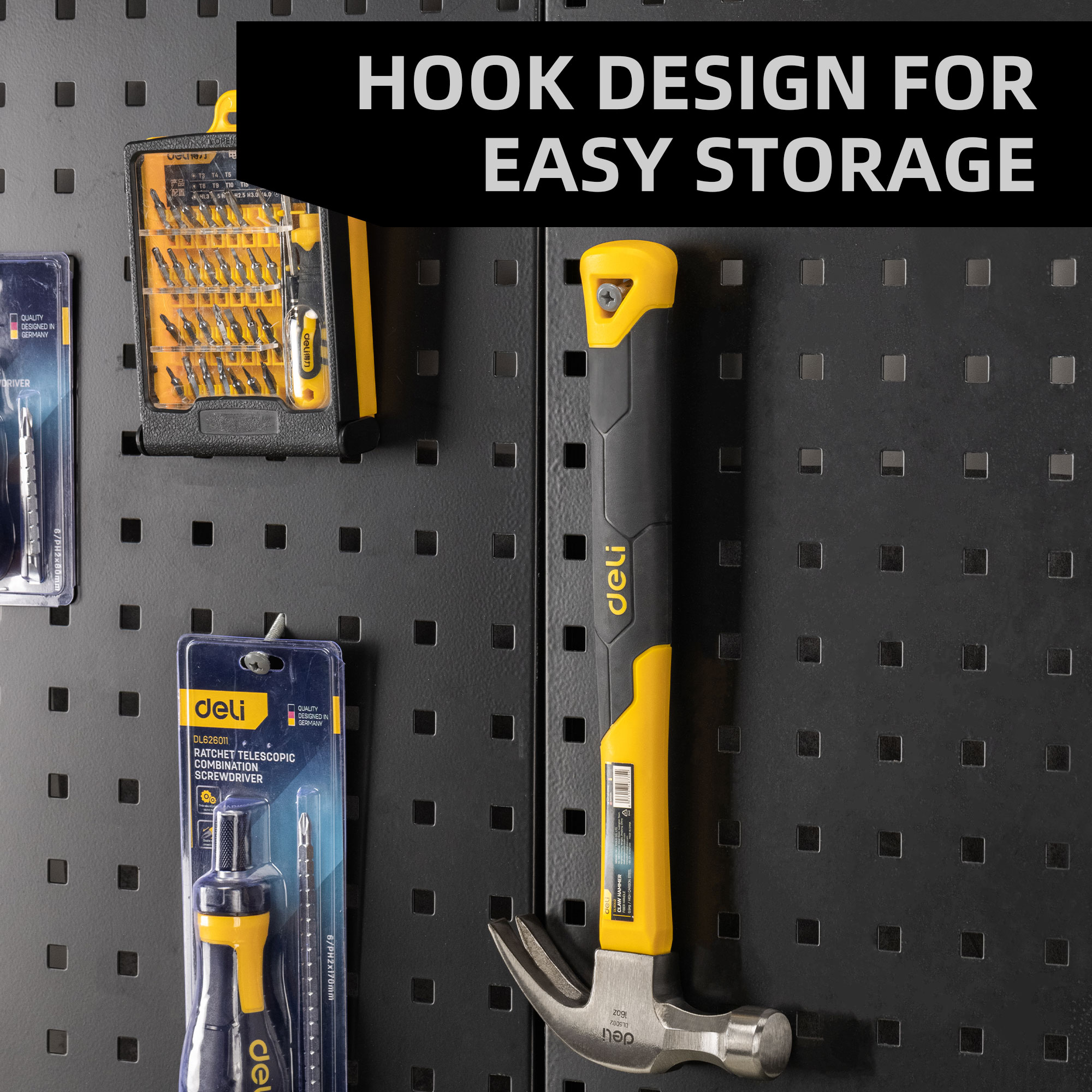 Deli 16-Ounce Claw Hammer with Fiberglass Handle photo 6