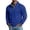 Blue, variant on Mens Casual Patchwork Henley Long Sleeve Shirt Pullover Knit Top with Button Placket Elbow Patch Regular Fit Black L