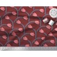 thumbnail image 3 of Soimoi Rayon Fabric Leaves & Tulip Floral Print Sewing Fabric Yard 42 Inch Wide, 3 of 3