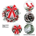 thumbnail image 3 of 16" Christmas Wreath Front Door Decorations Garland Winter Hanging Ornaments, 3 of 8