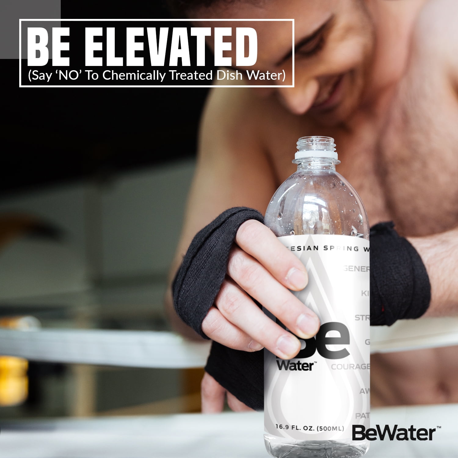 Be Water Artesian (4 cases of 6) from Natural Blue Ridge Mtn Wells & Pure Artesian Springs - Naturally Flowing, Safe Ionized Premium Bottled Drinking Agua Embotellada/Safe BPA Free Hydration