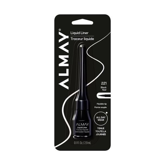 Almay Liquid Liner, Precision Tip Eye Makeup, Hypoallergenic, 221 Black