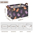thumbnail image 7 of Yayeee Foldable Storage Basket for Shelves with Handles Set of 2 Waterproof Cloth Bins, Halloween Purple Ghosts, 7 of 7