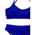 thumbnail image 3 of Ensemble Bikini String Taille Haute Côtelé 2 Pcs pour Femmes, 3 of 4