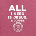 thumbnail image 6 of Wild Bobby, All I Need is Jesus & Coffee Inspirational/Christian Unisex Crewneck Graphic Sweatshirt, Vintage Heather Red, Small, 6 of 6