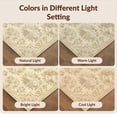 thumbnail image 7 of Design&I 8'x10' Ultra Soft Area Rug, Beige Stepped Boho Frame Botanical Cluster Faded Vintage Farmhouse None Fluffy Washable Non Shedding for Bedroom Living Room Under Sectional, 7 of 7