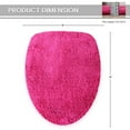 thumbnail image 2 of Home Weavers Luxury Collection 100% Cotton Tufted Bath Lid Cover, Extra Soft and Absorbent Bath Lid Cover, Non-Slip Plush Bath Mats, Machine Wash, bath Lid Cover for Toilet, 18"x18", Hot Pink, 2 of 9