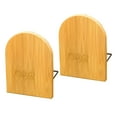 thumbnail image 2 of Book Ends,2 Pcs Wooden Bookends Wooden Book Stoppers Book Holder Optimized for Excellence, 2 of 5