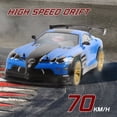 thumbnail image 4 of Blue Remote Control Racing Truck 1 10 Scale 70 Km H Speed Four Wheel Drive With Powerful Led Lights 1300Mah Battery 20 Minutes Playtime Plastic And Metal Construction For Durability, 4 of 9