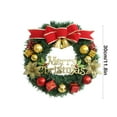thumbnail image 3 of EWASWON Christmas Red Artificial Christmas Wreath, 12 Inch Xmas Door Hanging Decor, Festive Holiday Decoration for Home, 3 of 7