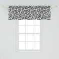 thumbnail image 2 of Ambesonne Black and White Window Valance, Simple Flower, 54" X 18", Black White, 2 of 3