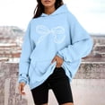 thumbnail image 4 of Chandail à Capuche pour Femmes, Manches Longues, Motif Sportswear, Mode 2025, Décontracté, 4 of 6