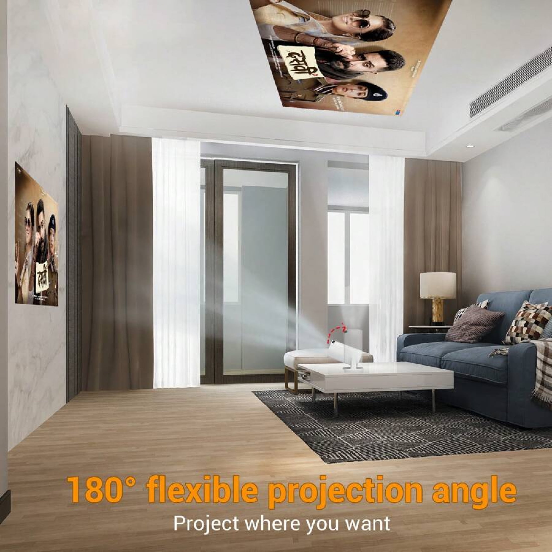 4K Projector 5G Smart HD LED with WiFi Bluetooth USB Android Office Home Theater Cinema Projector