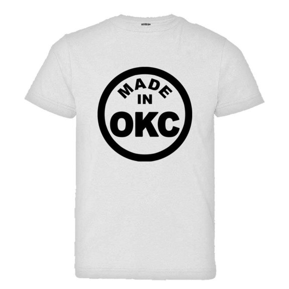 PleaseMeTeesâ„¢ Youth From Born Made In Oklahoma City OK Logo Label HQ Tee