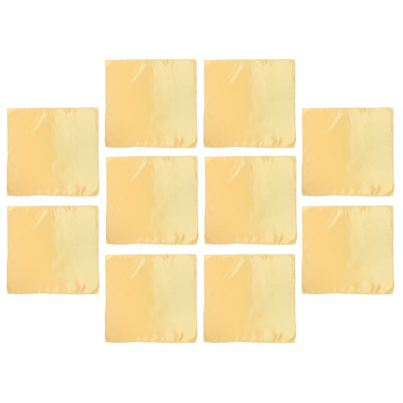 10 PCS Cloth Napkin Placemat Wedding Napkins Golden Satin Napkins Luncheon Napkins Cocktails Napkins Fabric Table Napkin