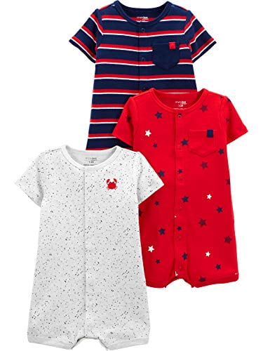 Simple Joys by Carters Baby-Girls 3-Pack Snap-up Rompers 