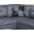thumbnail image 5 of PonLiving Furniture L Shape Sectional Sofa with Storage Modern Ottoman Line Gray Color Foam, 5 of 5