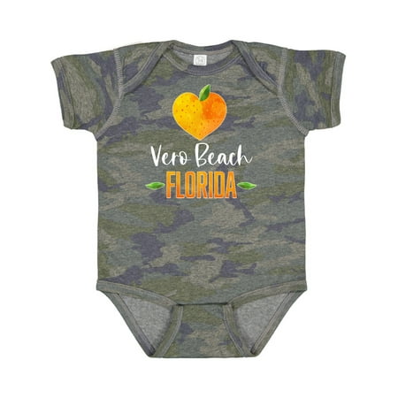 

Inktastic Vero Beach Florida Orange in Heart Gift Baby Boy or Baby Girl Bodysuit
