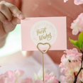 thumbnail image 4 of DIY Flower Bunch Metal Heart Wedding Inserting Rod Message Card Stand Party Decoration Postcard Clip Card Holder(Heart), 4 of 7