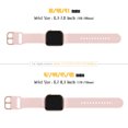 thumbnail image 7 of BANDOVA Silicone Sport Band Compatible with Apple Watch 44/45/46/49/42mm(Series 3/2/1), Waterproof Strap with Classic Buckle for Women Men, PinkSand, 7 of 7