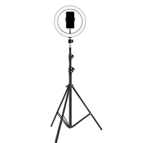 Ergopixel 6.8ft Long Tripod with LED Ring Light - Black