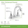 thumbnail image 3 of Symmons SLC5512PP Elm 1.0 GPM Centerset Bathroom Faucet - Chrome, 3 of 7