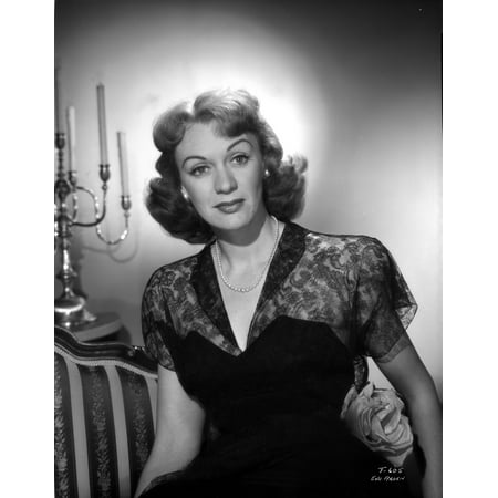 Eve Arden Portrait in Lace V-Neck Dress Photo Print