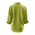thumbnail image 5 of Button Down Shirt Collared 3/4 Sleeve Flowy Business Casual Shirts Dressy Work Travel Blouses, 5 of 5