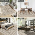 thumbnail image 6 of Findosom 5'x7' Vintage Boho Area Rug, Machine Washable Rugs Non Slip Distressed Indoor Rug,Large Retro Area Rug Floor Carpet for Bedroom Dining Room Entryway Office Decor,Beige, 6 of 9