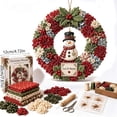 thumbnail image 5 of Christmas Wreath, 3D Fabric Poke Wreath DIY Kit, DIY Punch Needle Craft Kits for Adults (Snowman), 5 of 7