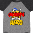 thumbnail image 4 of Inktastic Grandpa is my Hero Boys or Girls Baby Bodysuit, 4 of 5