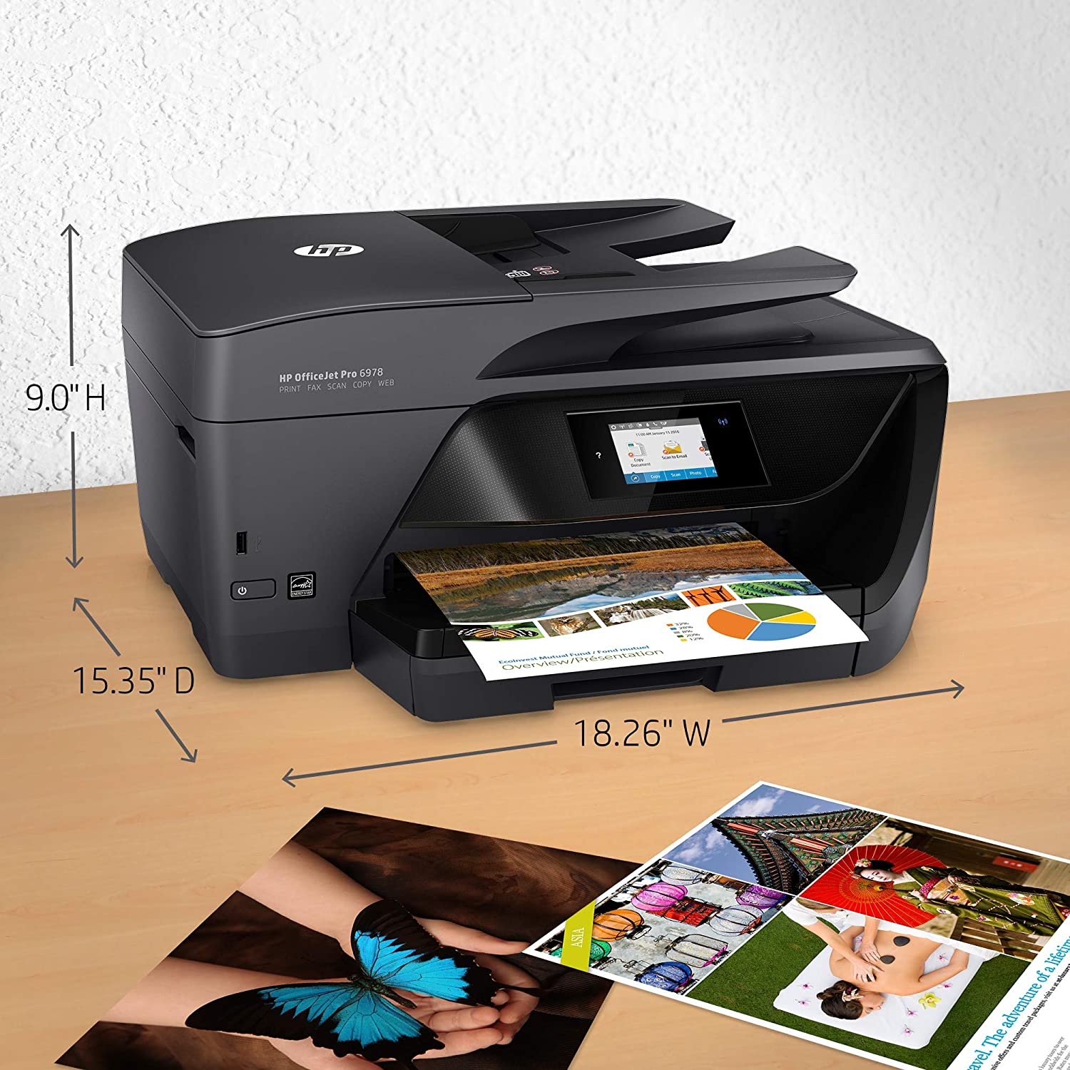 HP Officejet Pro 6978 Wireless Inkjet Multifunction Printer, Color - image 3 of 6