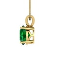 thumbnail image 3 of Clara Pucci 14K Yellow Solid Hypoallergenic Gold 2.5Ct Emerald Round Brilliant Cut Solitaire Designer Necklace Pendant For May, 3 of 6