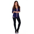 thumbnail image 4 of Simply Ravishing Women's Basic 3/4 Sleeve Hip Length Open Drape Cardigan, Medium, Sage, 4 of 4