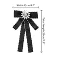 thumbnail image 2 of INSPIRE CHIC Broche de lazo de cinta para mujeres con gran pedrería y clips para corbatas de camisa, 2 of 5